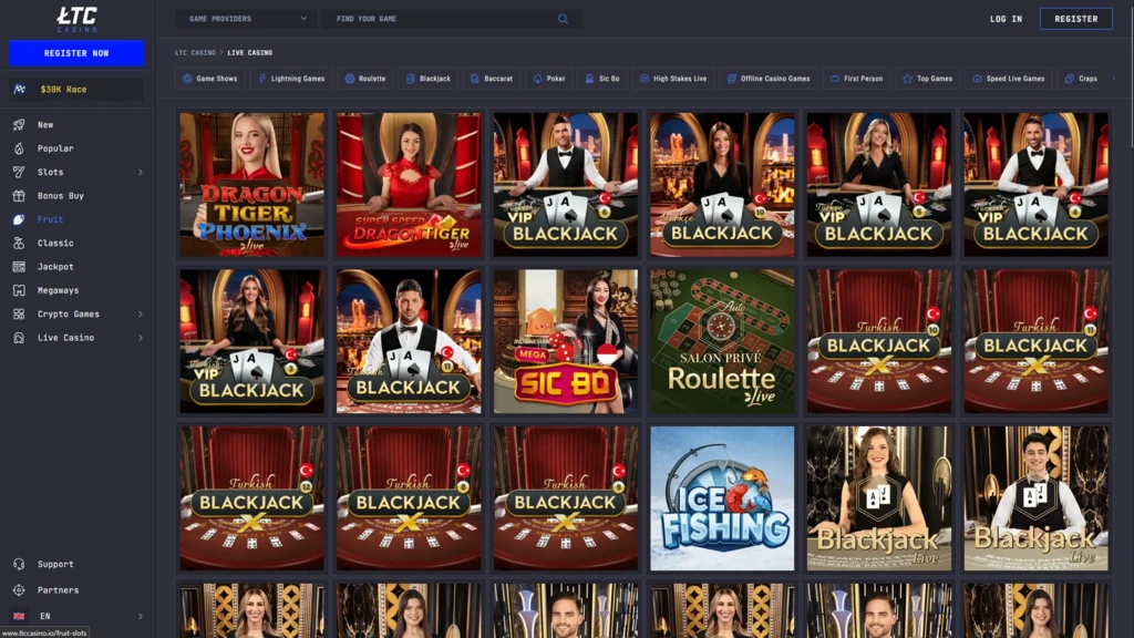 LTC Casino - Live Casino